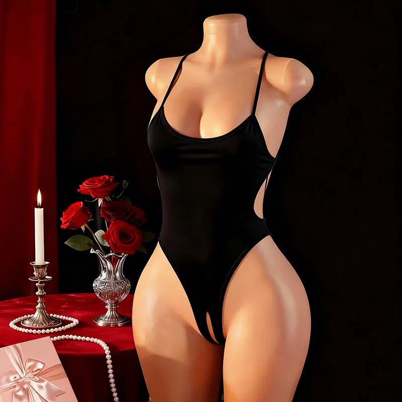 Hot Women Lingerie Sex Babydoll Dress For Sleeping Night Outfits Cosplay Uniform Lace Up Open Bra Crotchless Underwear Bodysuit