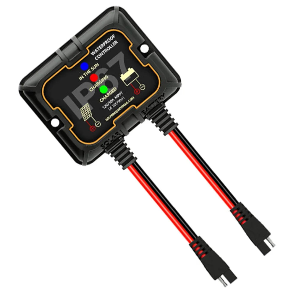 IP67 Waterproof For MPPT Solar Charge Controller 10A 12V For Lithium Batteries Solar Panel Charging Controller