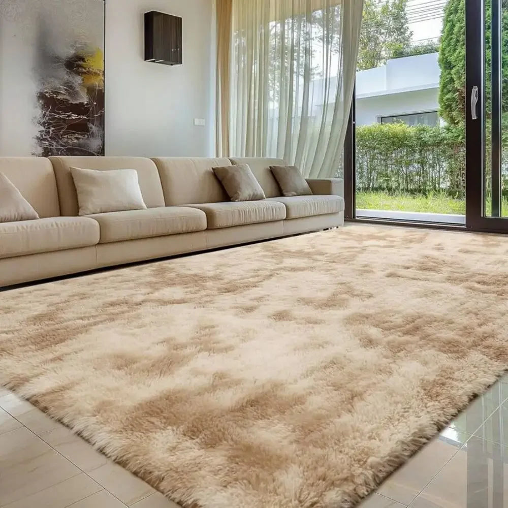 VIKAMA Pink Bedroom Carpet - Soft and Plush for Home Decor - Living Room, Dorm Room Floor Mat - Bedroom Side Rug