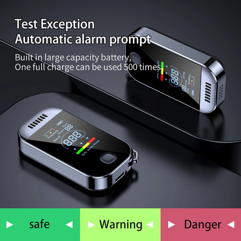 With LCD Display USB Rechargeable NEW Digital Breath Alcohol Tester Professional Breathalyzer Electronic Alcohol Tester Keychain