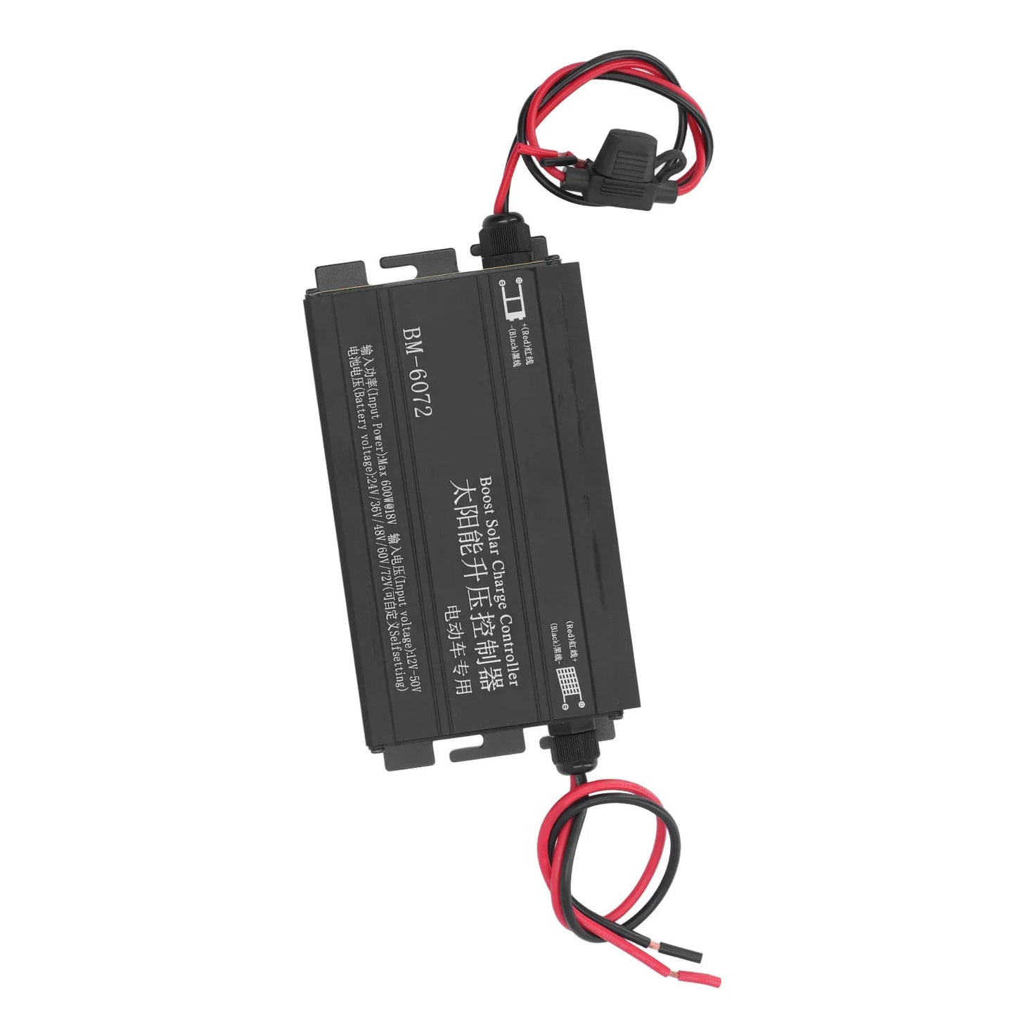600W MPPT Boost Solar Charge Controller 12‑50V Input LCD Display Step Up Solar Charging Controller 24V 36V 48V 60V 72V