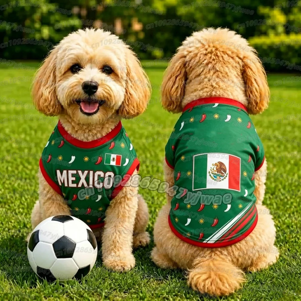 Mexico 10 Mesh Breathable Dog Clothes Schnauzer Teddy Sport Large Dog Jersey Basketball Clothing Puppy T-Shirts Pet Cat Shirts