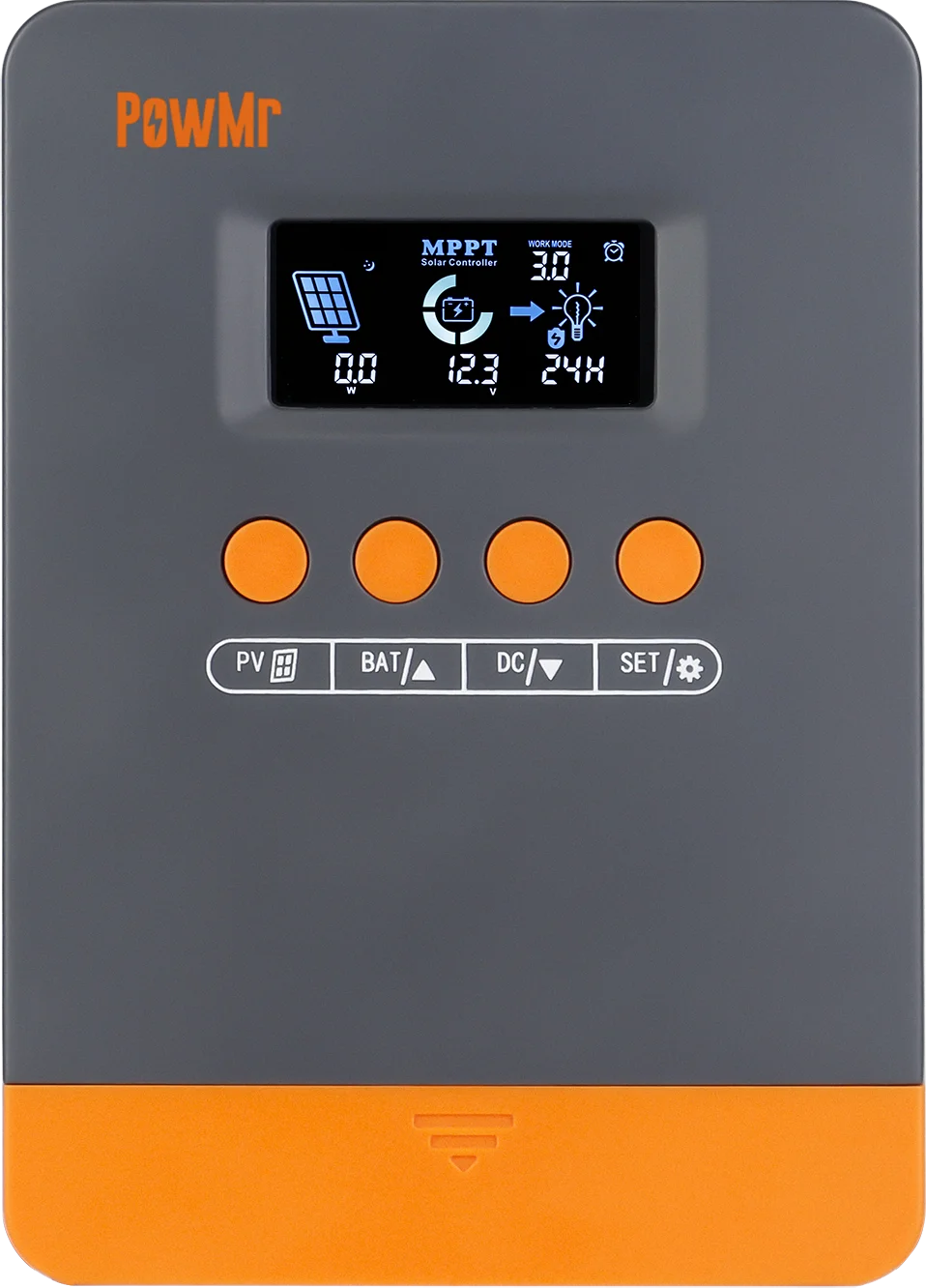 PowMr MPPT 25A 35A 45A Solar Charge Controller 12V 24V Auto Multi-Battery Compatibility & Protection Max PV 100V for Solar Home