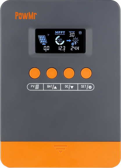 PowMr MPPT 25A 35A 45A Solar Charge Controller 12V 24V Auto Multi-Battery Compatibility & Protection Max PV 100V for Solar Home