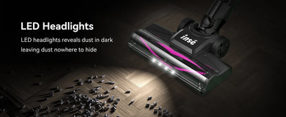 INSE N5T Cordless Vacuum Cleaner, 25Kpa 1.2L Large Dustbin, 6 in 1 Handheld Vacuum for Household Cleaning