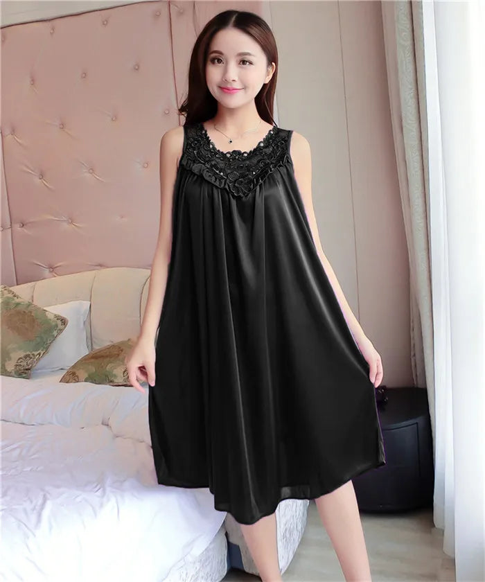 Hot Women Night Gowns Sleepwear Nightwear Long Sleeping Dress Luxury Nightgown Women Casual Night Dress Ladies Home Dressing Z79