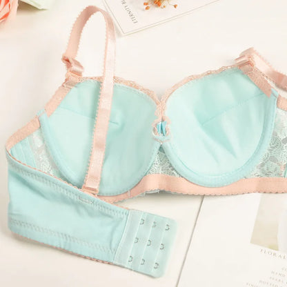 Push-up Bra and Panty Sets  Beauty Back Sexy Women's Underwear Set Lace Female Brassiere Embroidery Lingerie Set