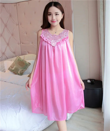Hot Women Night Gowns Sleepwear Nightwear Long Sleeping Dress Luxury Nightgown Women Casual Night Dress Ladies Home Dressing Z79