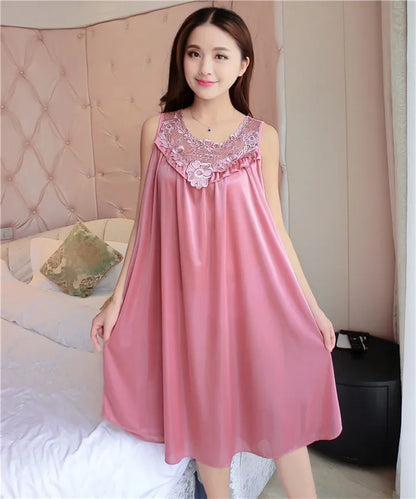 Hot Women Night Gowns Sleepwear Nightwear Long Sleeping Dress Luxury Nightgown Women Casual Night Dress Ladies Home Dressing Z79