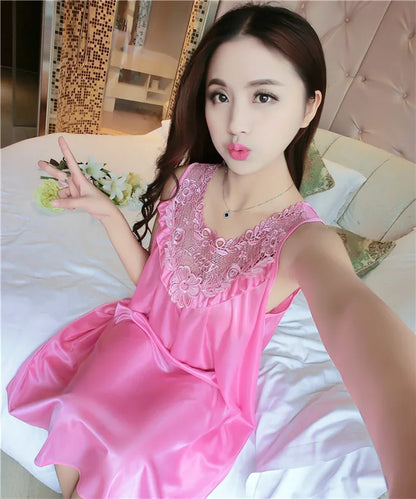 Hot Women Night Gowns Sleepwear Nightwear Long Sleeping Dress Luxury Nightgown Women Casual Night Dress Ladies Home Dressing Z79