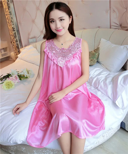 Hot Women Night Gowns Sleepwear Nightwear Long Sleeping Dress Luxury Nightgown Women Casual Night Dress Ladies Home Dressing Z79
