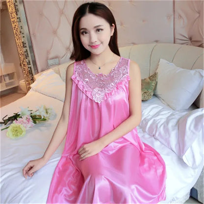 Hot Women Night Gowns Sleepwear Nightwear Long Sleeping Dress Luxury Nightgown Women Casual Night Dress Ladies Home Dressing Z79