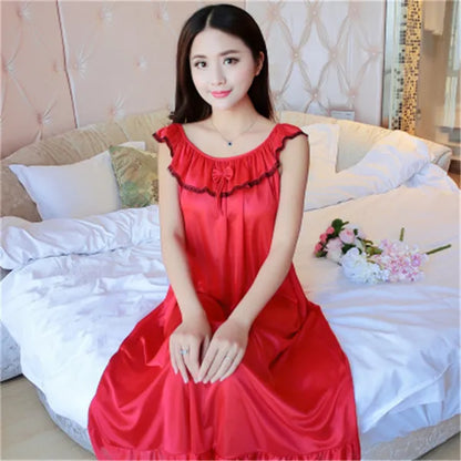 Hot Women Night Gowns Sleepwear Nightwear Long Sleeping Dress Luxury Nightgown Women Casual Night Dress Ladies Home Dressing Z79