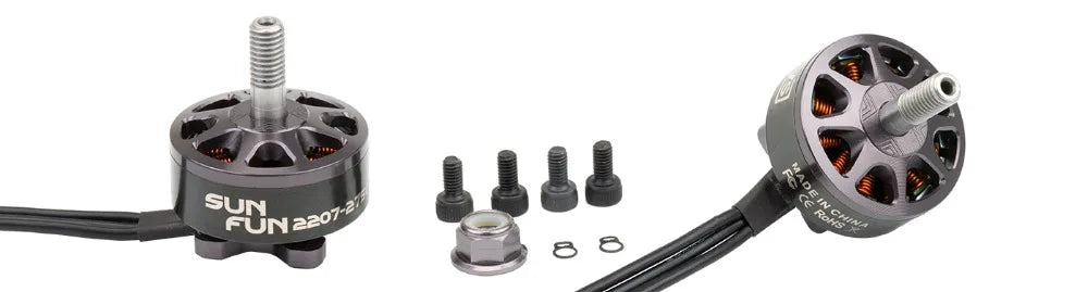 4pcs SUN FUN 2207 1750KV 2450KV 2750KV CW Thread FPV Racing Brushless Motor For RC Drone Quadcopter Spare Parts