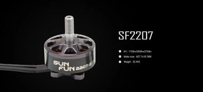 4pcs SUN FUN 2207 1750KV 2450KV 2750KV CW Thread FPV Racing Brushless Motor For RC Drone Quadcopter Spare Parts