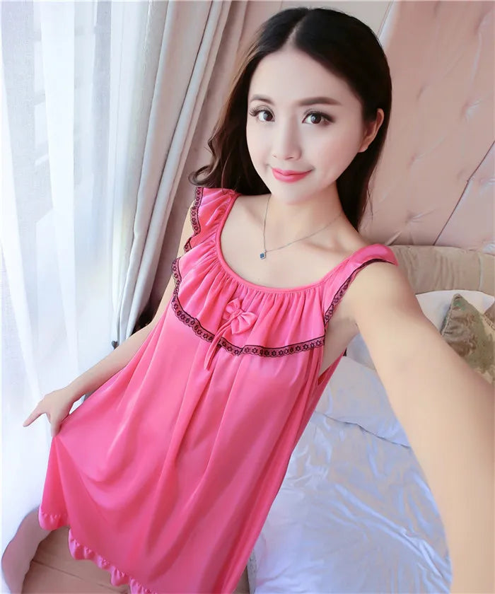 Hot Women Night Gowns Sleepwear Nightwear Long Sleeping Dress Luxury Nightgown Women Casual Night Dress Ladies Home Dressing Z79