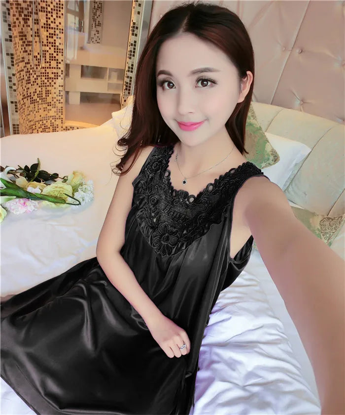 Hot Women Night Gowns Sleepwear Nightwear Long Sleeping Dress Luxury Nightgown Women Casual Night Dress Ladies Home Dressing Z79