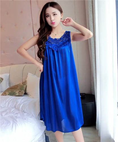Hot Women Night Gowns Sleepwear Nightwear Long Sleeping Dress Luxury Nightgown Women Casual Night Dress Ladies Home Dressing Z79