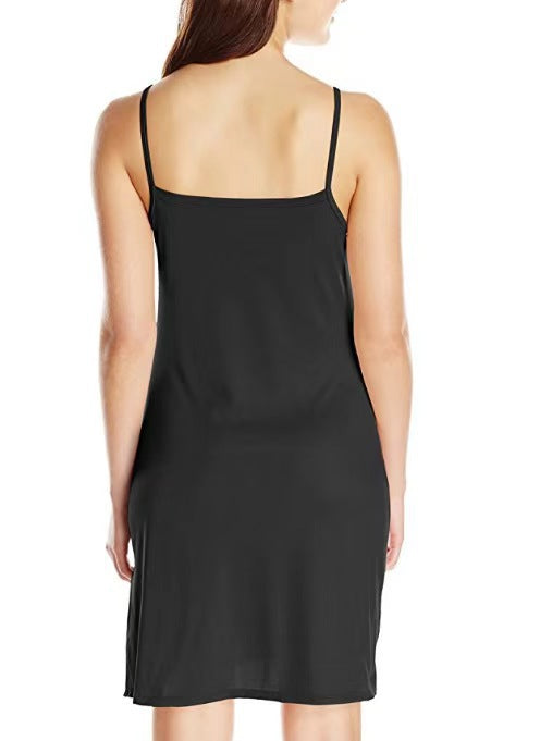 Hot selling Nightgowns women's summer women's sleep dresses solid color V-neck camisole slim fit dresses home wear Sleepshirts
