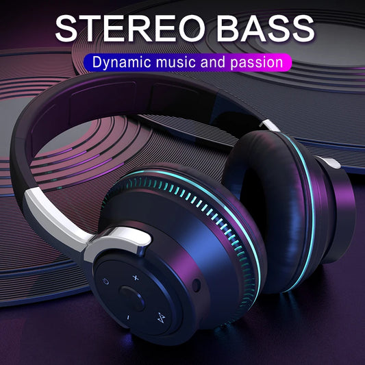 H2 Wireless Bluetooth Headphone With Microphone Foldable Headsets Bass HiFi Sound Music Stereo Earphone For Smartphones Game