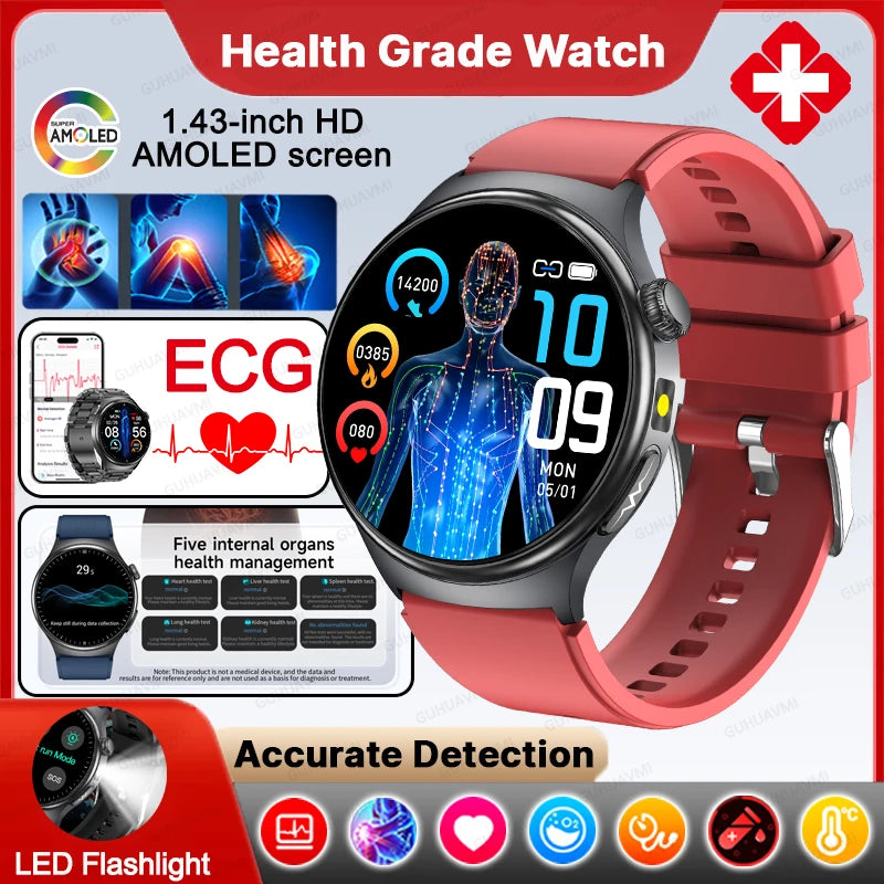 Health Check Body Temperature BT Call Sports Smart Watches For Men 2026