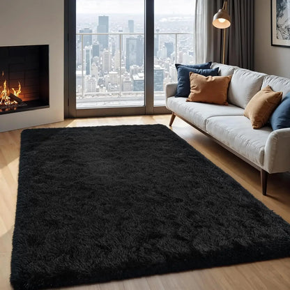 VIKAMA Pink Bedroom Carpet - Soft and Plush for Home Decor - Living Room, Dorm Room Floor Mat - Bedroom Side Rug