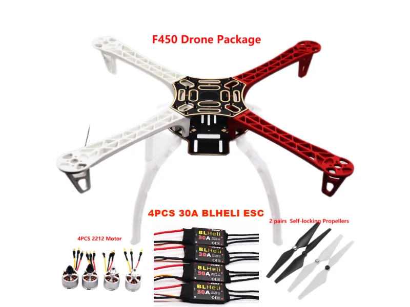 Happy F450 Drone Kit With 450 Frame For APM 4 Axis RC Multicopter Quadcopter Heli Multi-Rotor With Landing Gear