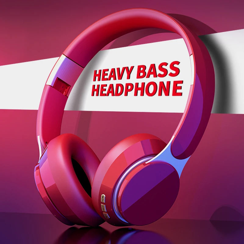 07S Wireless Headphones Foldable Adjustable Stereo Gaming Earphone Bluetooth+TF Play+3.5mm AUX 3 Modes HIFI Heavy Bass Headsets