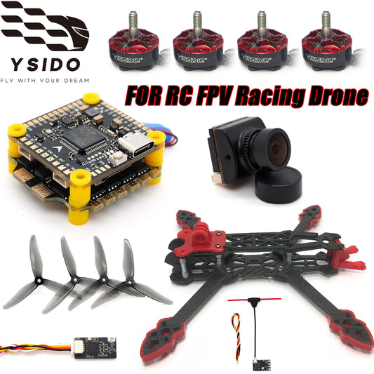 Mark4 5inch Frame Kit F405 V3 FC 60A ESC Stack 2207 1850KV Brushless Motor Propeller B19 Camera 915MHz ELRS RC FPV Racing Drone