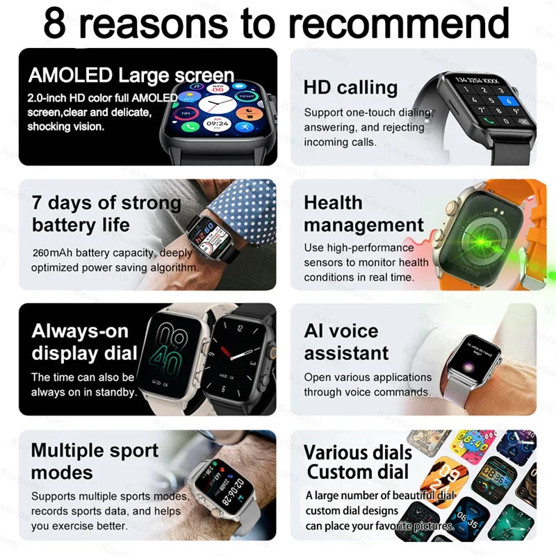 Ultra Thin Smart Watch Man Women Screen Always Display Time Sports