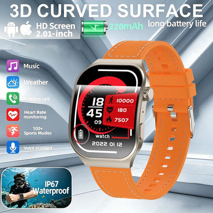 Watch Heart Rate Health Monitoring Watches Wireless BT Call Outdoor Sports Smartwatch HW12