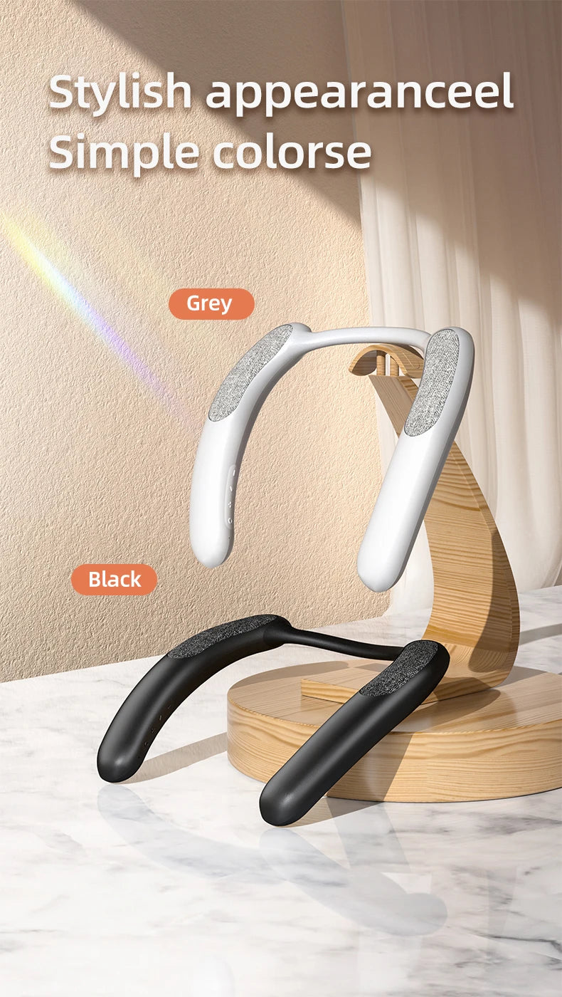 Rockmia EBS-910 New Wearable Wireless Neckband Speaker Bluetooth 5.3 AAC Code True Wireless Stereo Music Box TF Card Slot Type C
