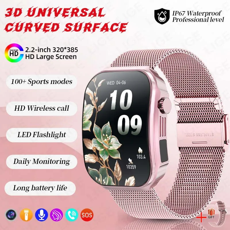 Heart Rate Waterproof Music Bluetooth Call Smartwatch