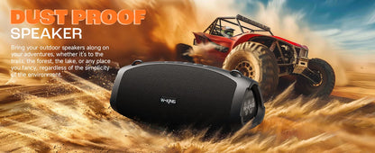 W-KING X10 Bluetooth Speaker, 120W Max Portable Loud Speakers Wireless Bluetooth Boombox, 70W IPX6 Waterproof Outdoor Party Large Big Speaker, Triple Passive Radiator/Subwoofers*2-Deep Bass/42H/TF/AUX/EQ