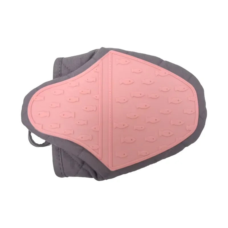 1PCS Fish Shaped Silicone Anti Scald Oven Gloves Kitchen Silicone Gloves Tray Dish Holder Oven Gloves Multi-purpose Gloves