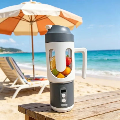 Dual Blades Wireless USB Rechargeable Portable Juicer Cup Multifunctional Fruit Vegetable Blender for Watermelon Fresh Juic