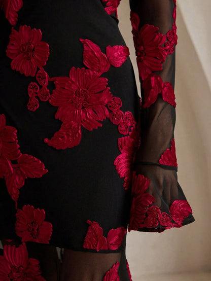 Elegant Dress Dress for Women 2025 Spring Collection Waist V-neck Jacquard Embroidered Dress