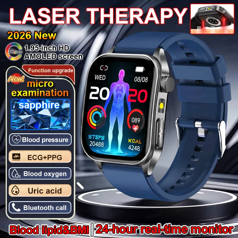 2026 New Smart Watch laser therapy health conditioning Blood oxygen