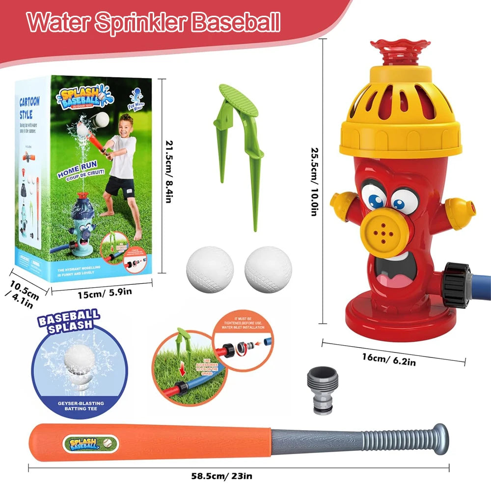 Water Spray Toy Hydrant Sprinkler Outdoor Backyard Garden Water Toys Summer Yard Cartoon Splash Sprinkler Baby Bath Toy for Kids