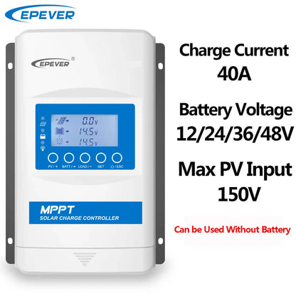 EPEVER XTRA4215NG3BLE XTRA4210G3 Without BLE 40A MPPT Solar Charge Controller Battery 12V 24V Max PV Input 150V