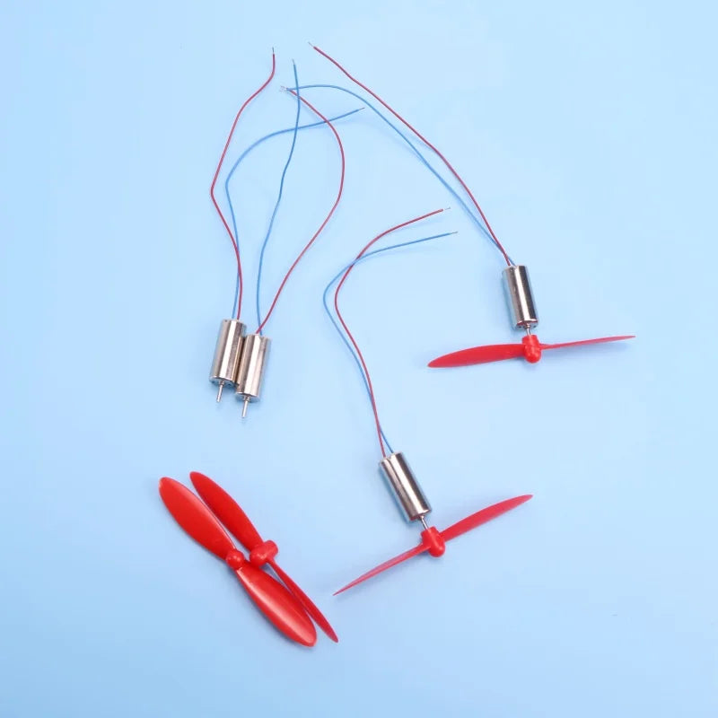4 X DIY DC 3.7V 50000RPM 716 Hollow Cup Coreless High-speed Motor with 4 X 55MM Propeller Cw CCW for DIY Micro FPV Quadcopter