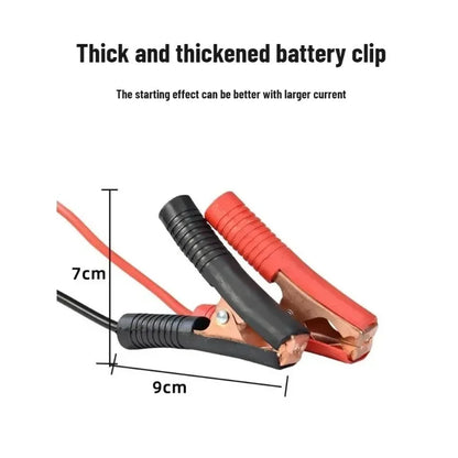 For Makita Car Battery Jump Starter Lithium  Emergency Power Bank with Thickened Copper Clips with Dual USB Charging Ports