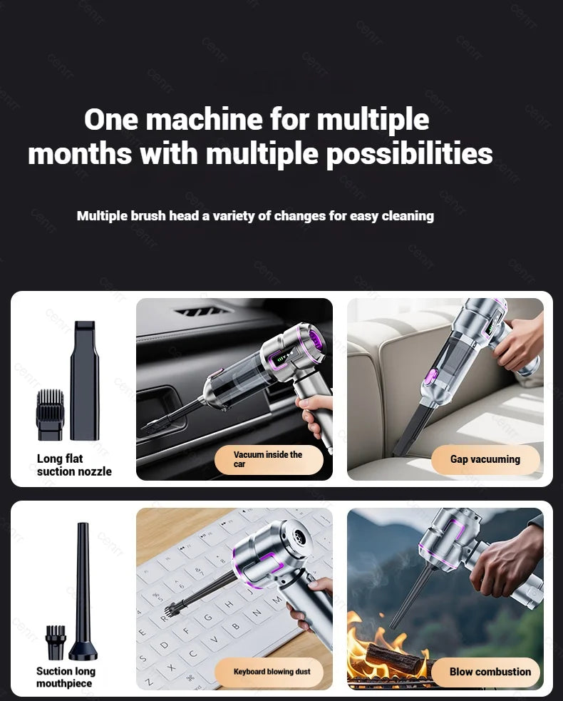 Car Vacuum Cleaner 998000PA Cordless Powerful Portable Mini Car Vacuum Cleaner for Home Handheld Blower Car Cleaner