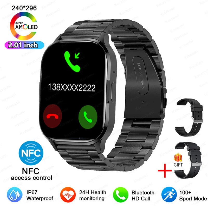 Ultra Thin Smart Watch Man Women Screen Always Display Time Sports