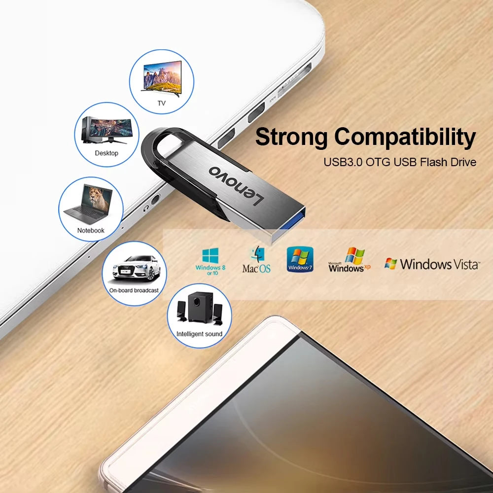 High Speed Pendrive USB Flash Drive Metal U Disk 128GB 256GBType-C Memory Stick 512GB Waterproof Storage PC Phone Data Transfer