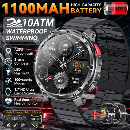 10ATM Waterproof Military Grade Sports Outdoor Smartwatches