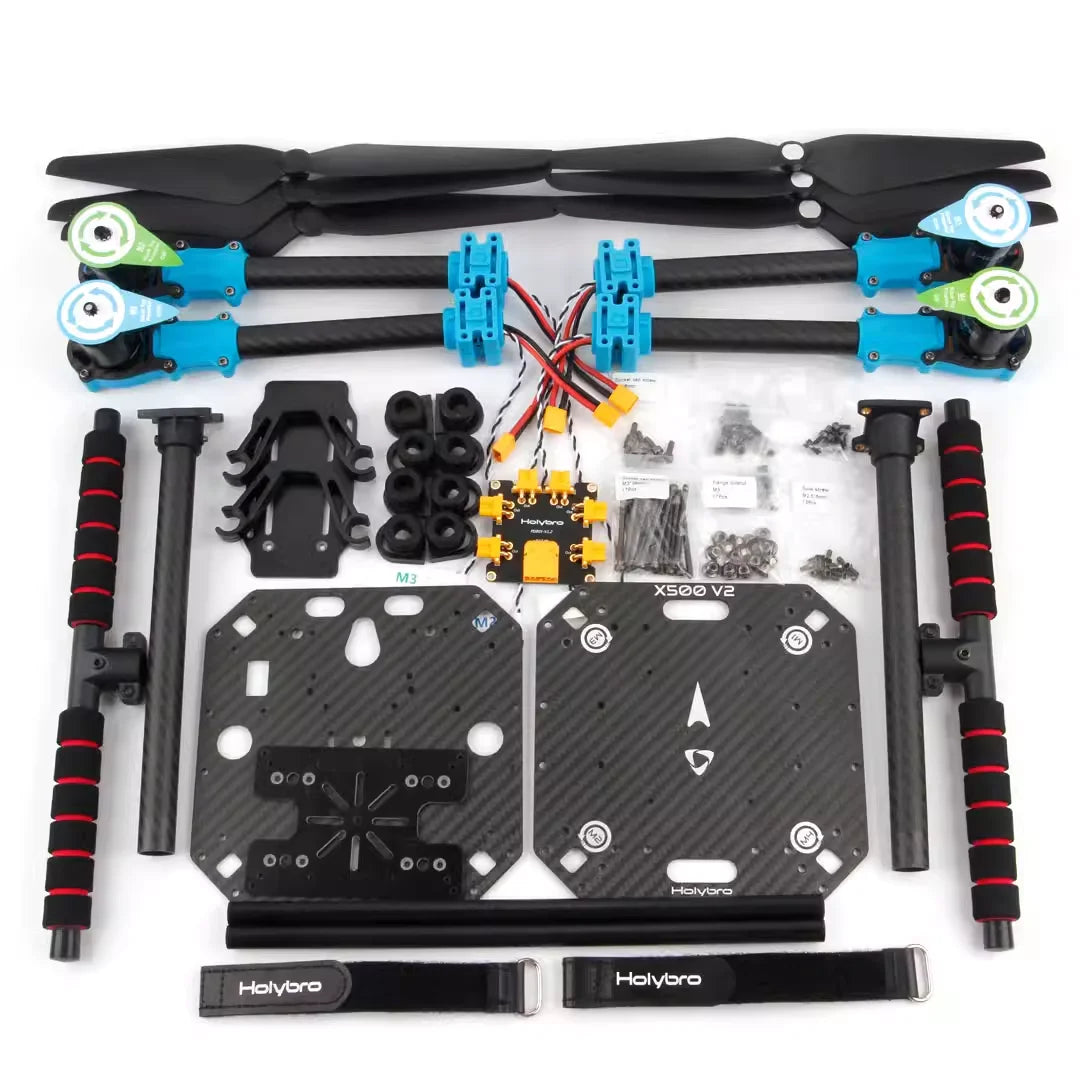 Holybro X500 V2 ARF Kit & Pixhawk 6X 6C Flight Controller & M10N & 433 915MHz 4-axis Drone Power Kit