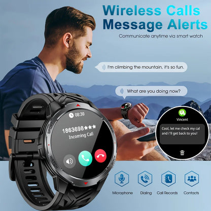 Smart Watch LED Flashlight Outdoor KT88 Compass Wireless call Men Multi-Sport