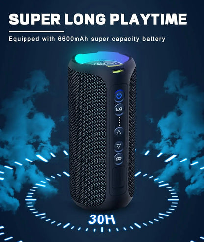 Ortizan Wireless Bluetooth Speaker with 40W HD Sound and Bass, IPX7 Waterproof,30H Playtime, Bluetooth 5.3, Handsfree, TF/AUX in