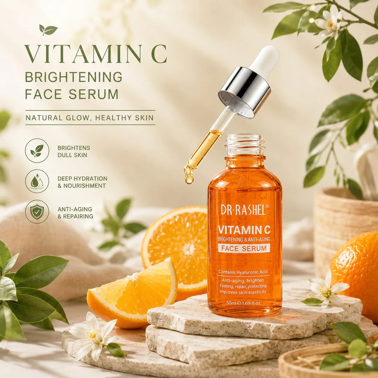 DR RASHEL Brightening Vitamin C Serum Refreshing And Easy To Absorb Moisturizing